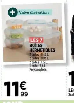 Centrakor Les 7 boîtes hermétiques offre