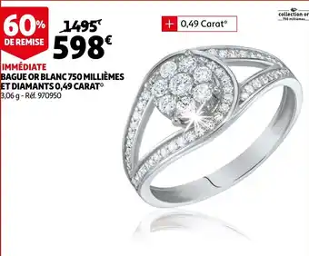Auchan Bague or blanc 750 millièmes offre