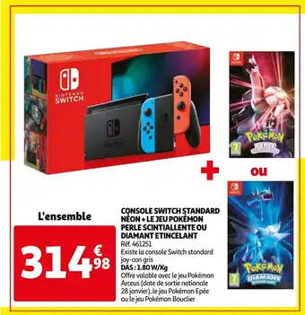 Auchan Console switch standard néon offre