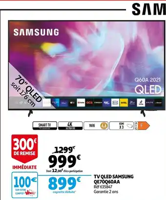 Auchan TV QLED SAMSUNG offre