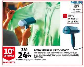 Auchan Defroisseur philips offre