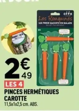 Centrakor Les 4 pinces hermétiques carotte offre