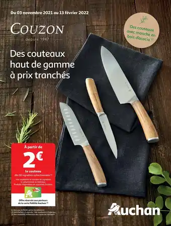Auchan Des couteaux haut de gamme à prix tranchés offre