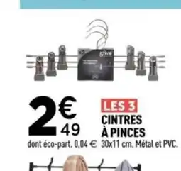 Centrakor Les 3 cintres a pinces offre