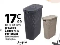 Centrakor Le panier à linge slim rattan offre