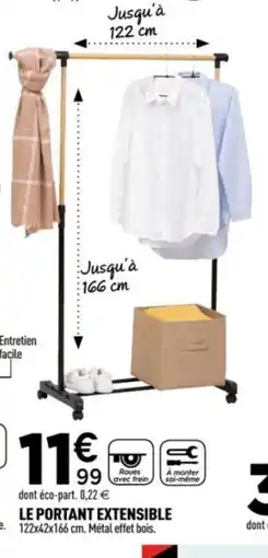Centrakor Le portant extensible offre