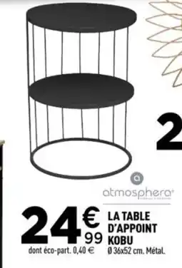 Centrakor La table d'appoint kobu offre