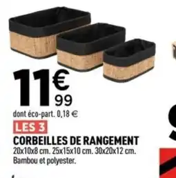 Centrakor Corbeilles de rangement offre
