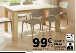 Centrakor La table abana offre