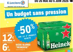 E.Leclerc HEINEKEN Bière blonde offre
