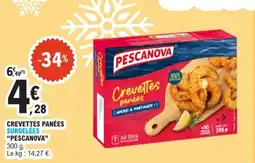E.Leclerc PESCANOVA Crevettes panées surgelées offre