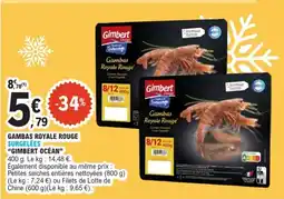 E.Leclerc GIMBERT OCEAN Gambas royale rouge surgelées offre