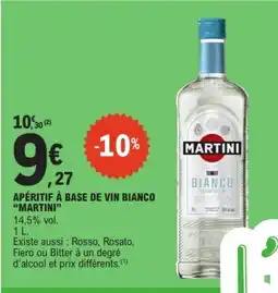 E.Leclerc MARTINI Apéritif à base de vin bianco offre