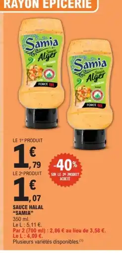 E.Leclerc SAMIA Sauce halal offre