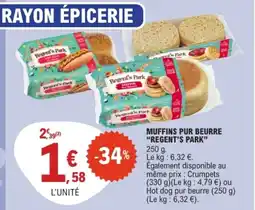 E.Leclerc REGENT'S PARK Muffins pur beurre offre