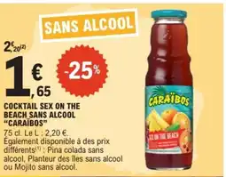 E.Leclerc CARAÏBOS Cocktail sex on the beach sans alcool offre
