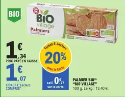 E.Leclerc BIO VILLAGE Palmier bio offre