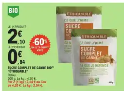 E.Leclerc ÉTHIQUABLE Sucre complet de canne bio offre