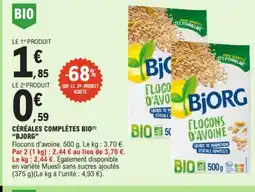 E.Leclerc BJORG Céréales complètes bio offre