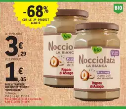 E.Leclerc NOCCIOLATA Pate a tartiner aux noisettes bio offre