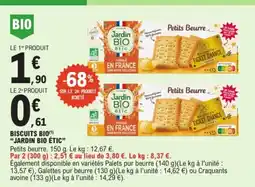 E.Leclerc JARDIN BIO ÉTIC Biscuits bio offre