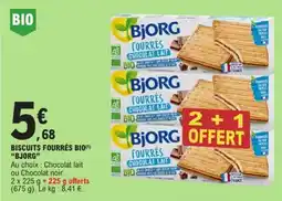E.Leclerc BJORG Biscuits fourrés bio offre