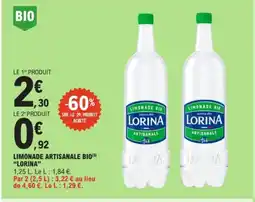 E.Leclerc LORINA Limonade artisanale bio offre