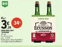E.Leclerc ECUSSON Cidre brut bio offre