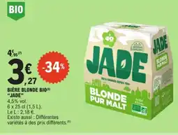 E.Leclerc JADE Bière blonde bio offre