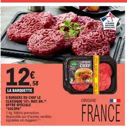 E.Leclerc SOCOPA 8 burgers du chef le classique 15% mat.gr.offre spéciale offre