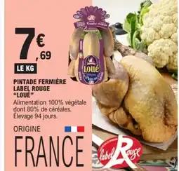 E.Leclerc LOUÉ Pintade fermière label rouge offre