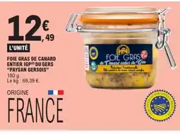 E.Leclerc PAYSAN GERSOIS Foie gras de canard entier igp du gers offre