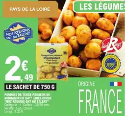 E.Leclerc NOS RÉGIONS ONT DU TALENT Pommes de terre primeur de noirmoutier igp label rouge offre