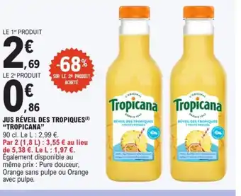 TROPICANA Jus réveil des tropiques