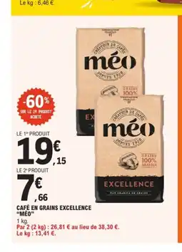 E.Leclerc MÉO Café en grains excellence offre