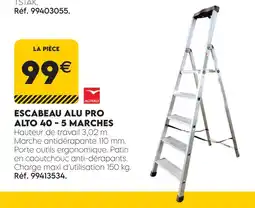 Tout faire matériaux Altrad escabeau alu pro alto 40 - 5 marches offre