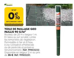 Tout faire matériaux Scam toile de paillage geo paillis 90 g/m² offre