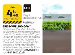 Tout faire matériaux Outside living industries brise-vue 200 g/m² offre