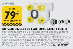 Tout faire matériaux Autogyre kit vmc simple flux autoréglable facilio offre