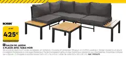 Tout faire matériaux Ironside salon de jardin 4 places avec table noir offre