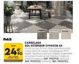 Tout faire matériaux Polis ceramiche carrelage sol extérieur civico38 as offre