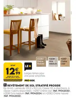 Tout faire matériaux Revêtement de sol stratifié prosidé offre