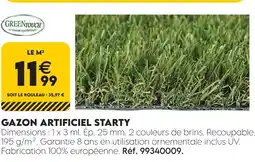 Tout faire matériaux Green touch gazon artificiel starty offre