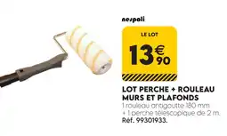 Tout faire matériaux Nespoli lot perche + rouleau murs et plafonds offre