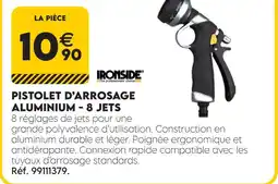 Tout faire matériaux Ironside pistolet d'arrosage aluminium - 8 jets offre