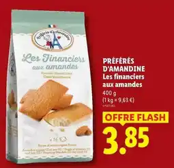 Lidl Flash - les financiers aux amandes offre