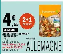 E.Leclerc ASSORTIMENT DE NOIX SEEBERGER offre