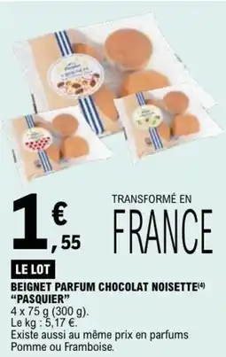 E.Leclerc BEIGNET PARFUM CHOCOLAT NOISETTE PASQUIER offre