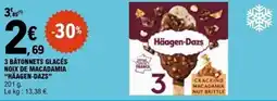 E.Leclerc 3 BÂTONNETS GLACÉS NOIX DE MACADAMIA HÄAGEN-DAZS offre