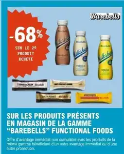E.Leclerc SUR LES PRODUITS PRÉSENTS EN MAGASIN DE LA GAMME BAREBELLS FUNCTIONAL FOODS offre